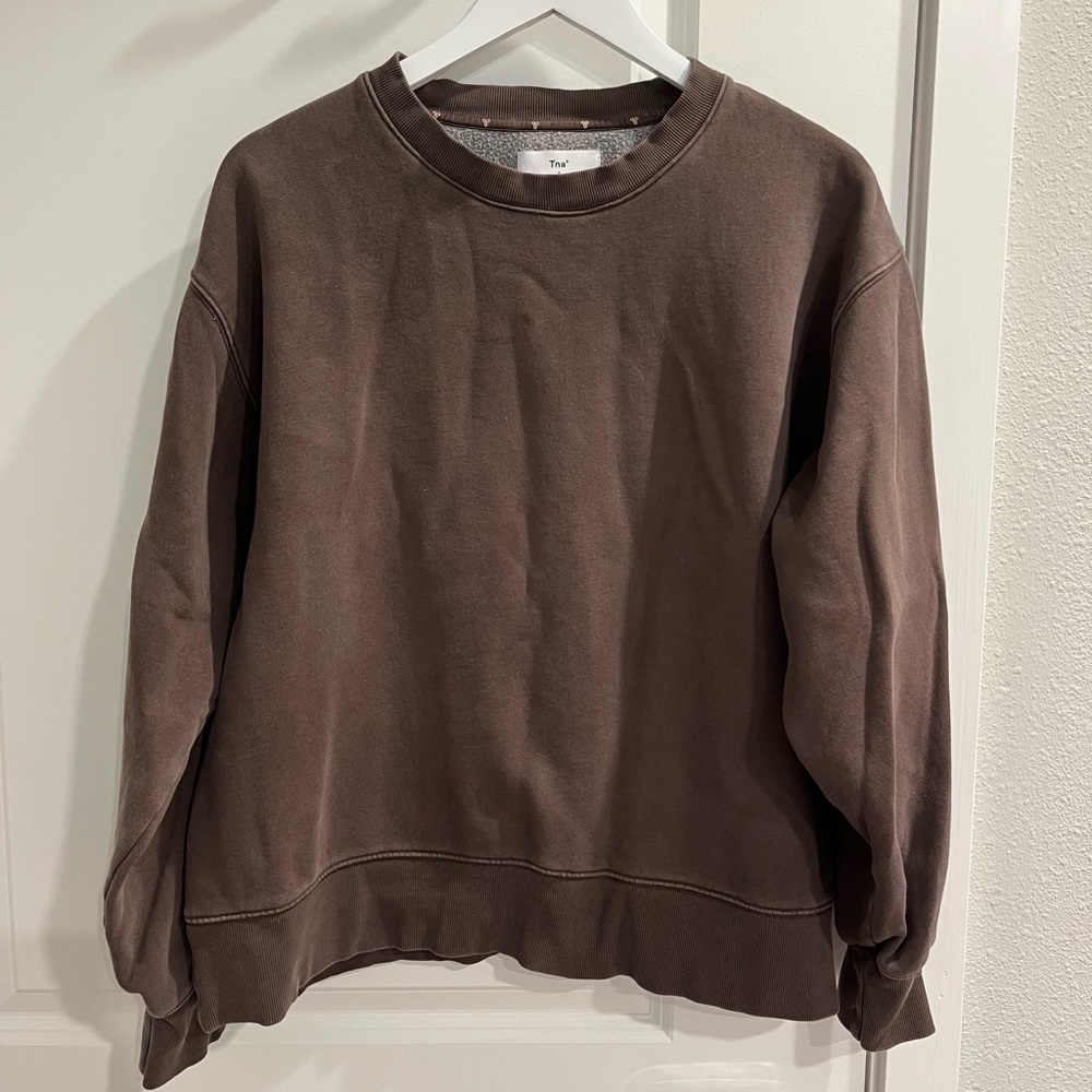 Tna chocolate boyfriend crewneck